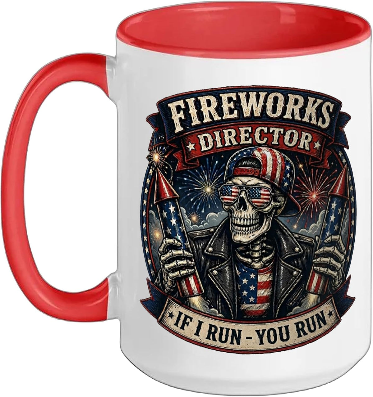 Patriotic 4th Of July Fireworks - Classic Fireworks Ceramic Mug