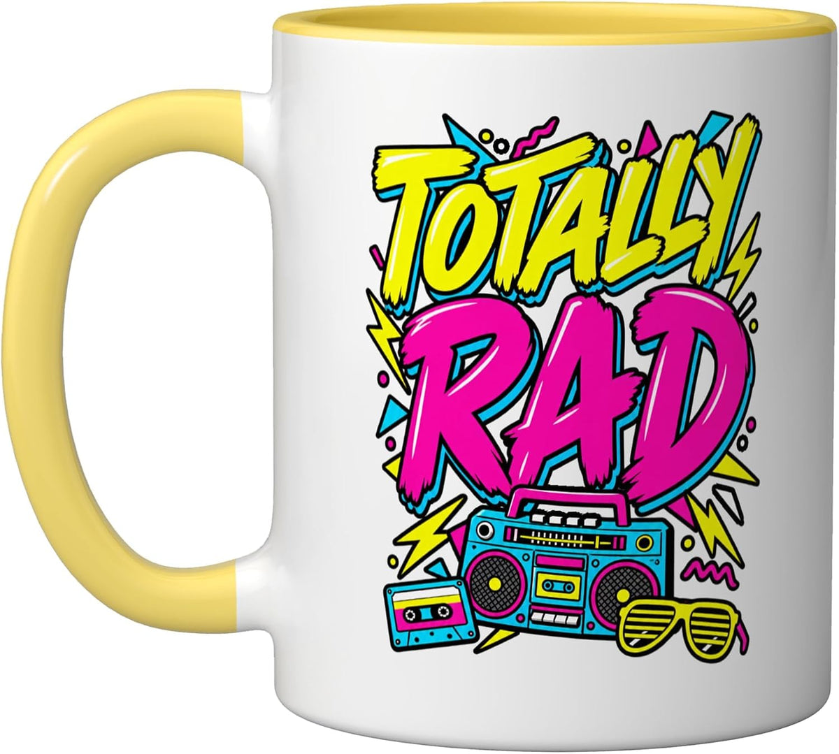 Totally Rad 1980s Boombox Cassette Nostalgia Ceramic Mug