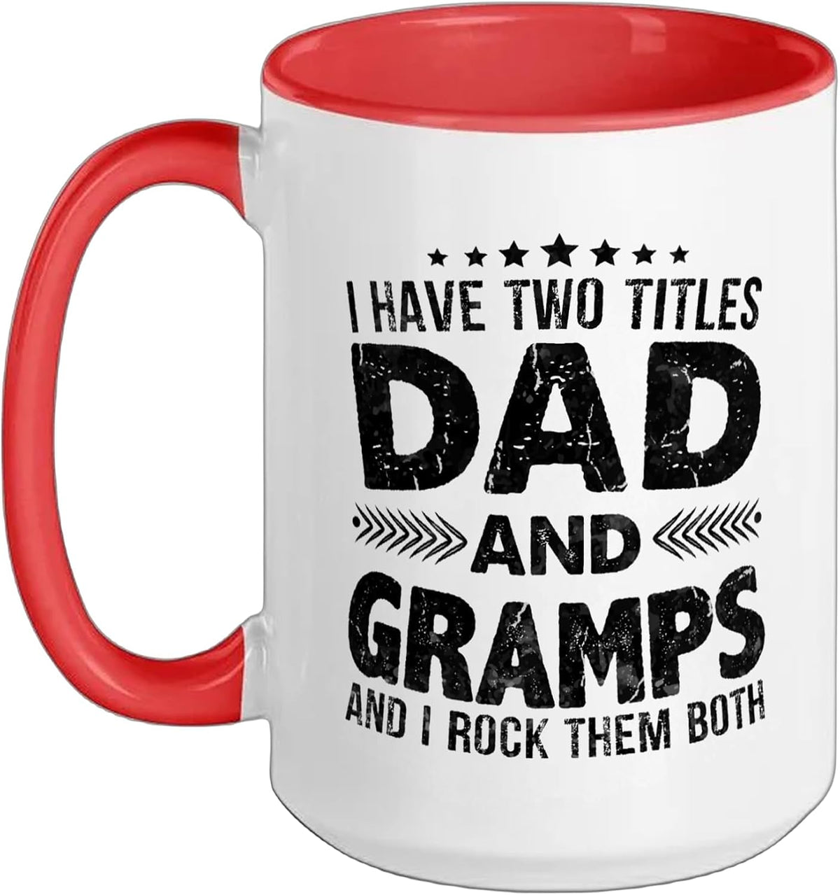 I Have Two Titles Dad And Gramps Funny Vintage For Papa Ceramic Mug