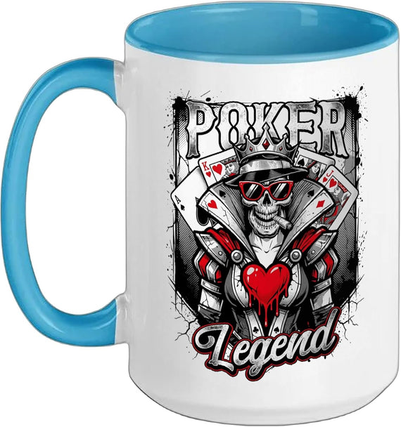 Poker Vintage Poker Legend Of Hearts Rebel Crown Poker Ceramic Mug