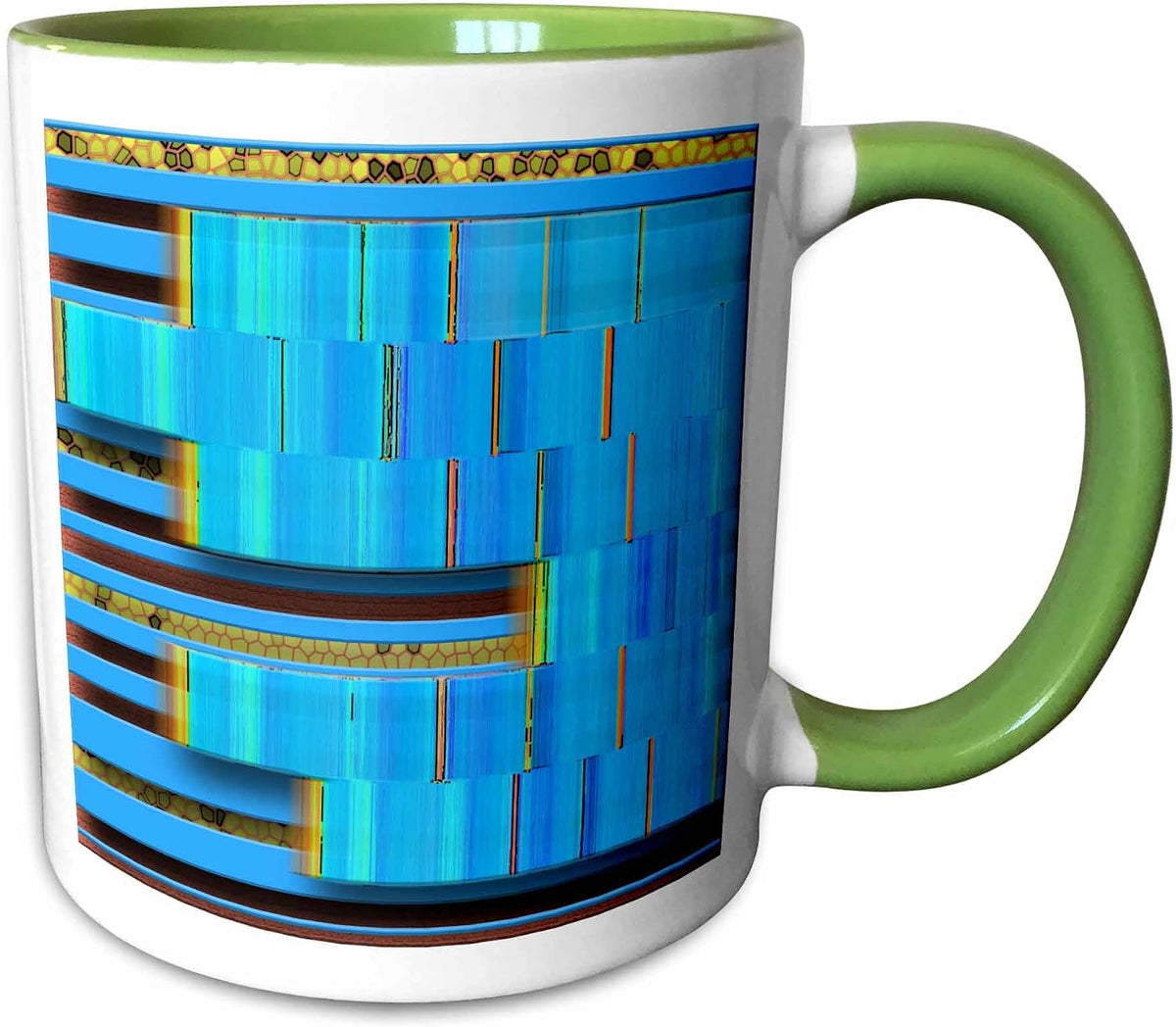 Layers Of Blue On Stained Glass Gold Making Ceramic Mug