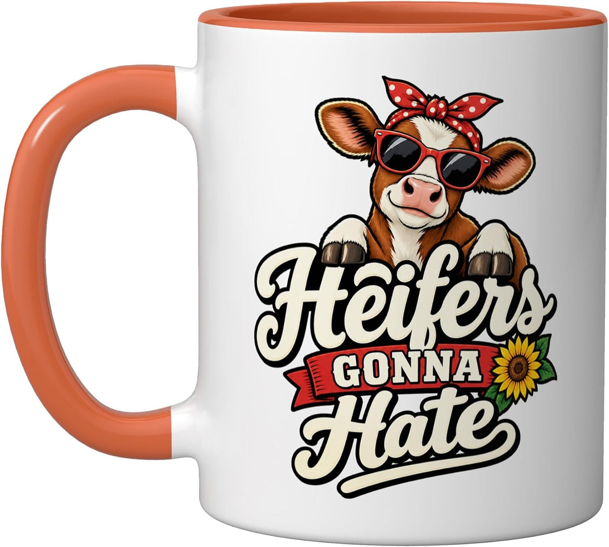 Funny Farm Animals Heifer Cow Cattle Farmer Humor Ceramic Mug