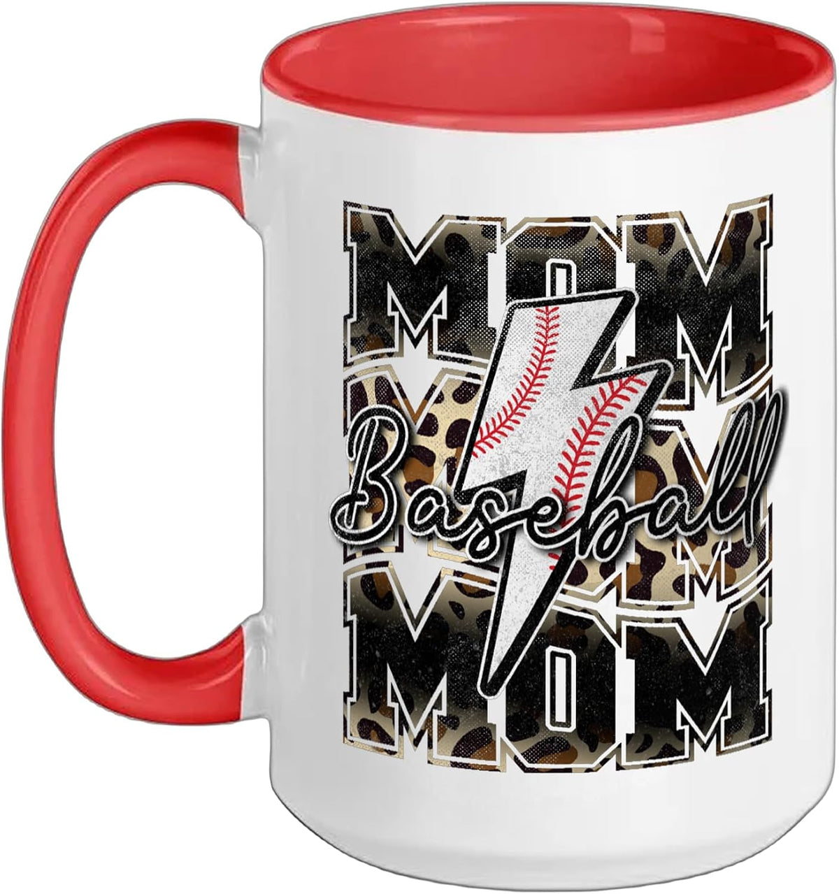 Retro Baseball Mom Mama Baseball Life Mother's Day Ceramic Mug