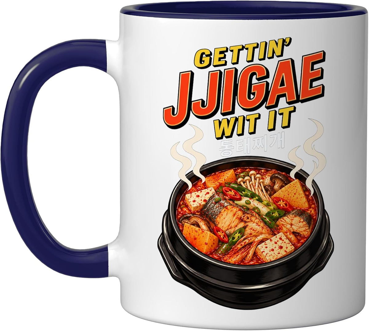 Gettin Jjigae Wit It Dongtae Jjigae Korean Pollock Stew Ceramic Mug