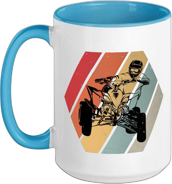 Vintage Atv 4 Wheeler Retro Quad Riding Outdoors Wheeling Ceramic Mug