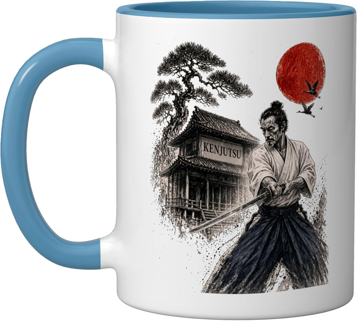 Kenjutsu Beginners/Japanese Ink Art/Calligraphy Design Ceramic Mug