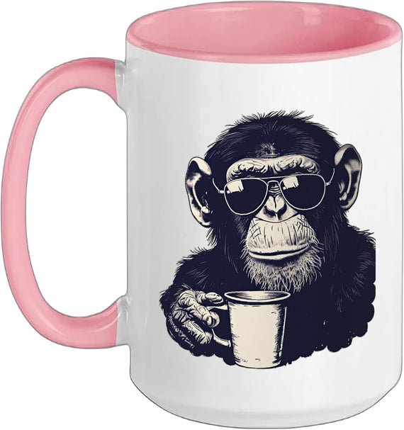 Monkey With Cool Sunglasses And Of Coffee Ape Monkeys Ceramic Mug