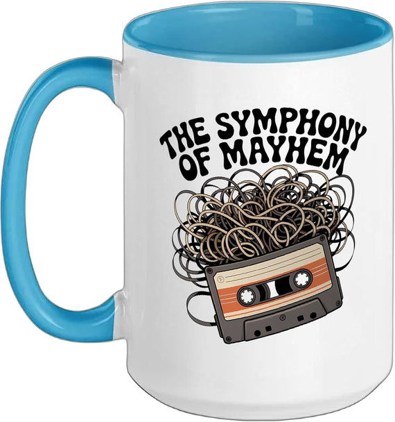 The Symphony Of Mayhem Tangled Mixtape Vintage Music Ceramic Mug