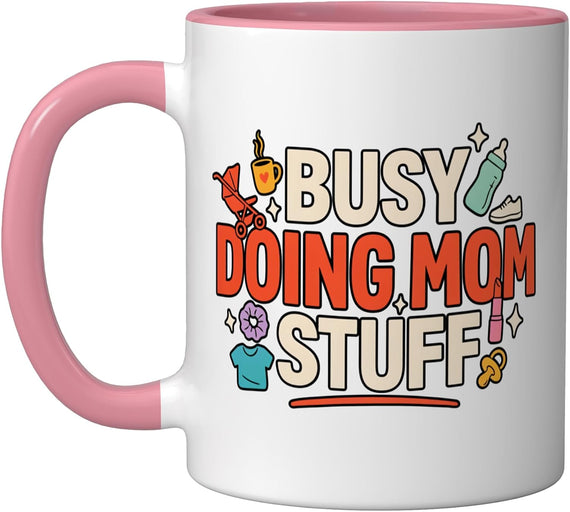 Busy Doing Mom Stuff Icons Funny Ceramic Mug