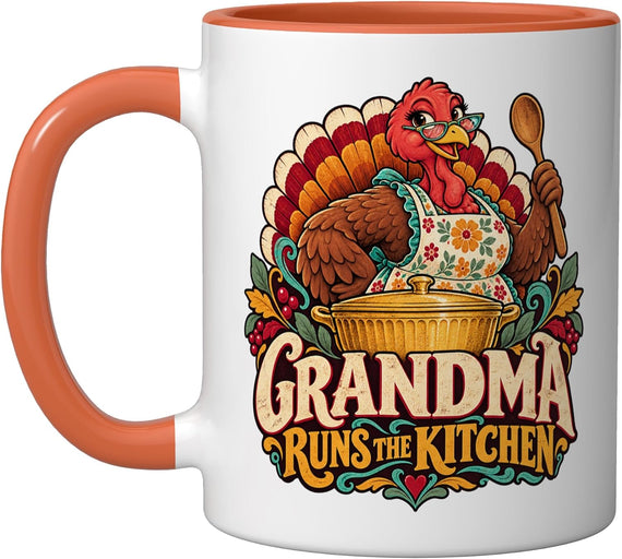 Grandma Runs the Kitchen Thanksgiving Mug