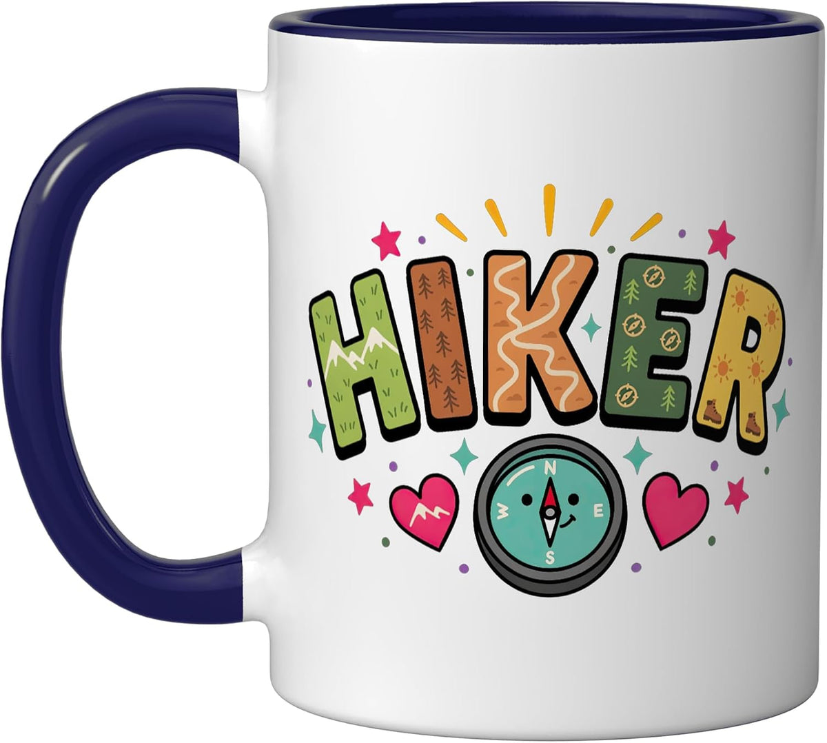 Hiking Hike Hiker Backpacker Trekking Trekker Outdoor Ceramic Mug