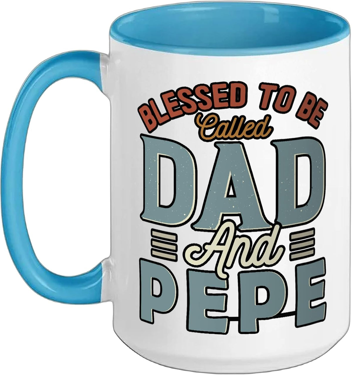 Blessed To Be Called Dad And Pepe Retro Fathers Day Ceramic Mug
