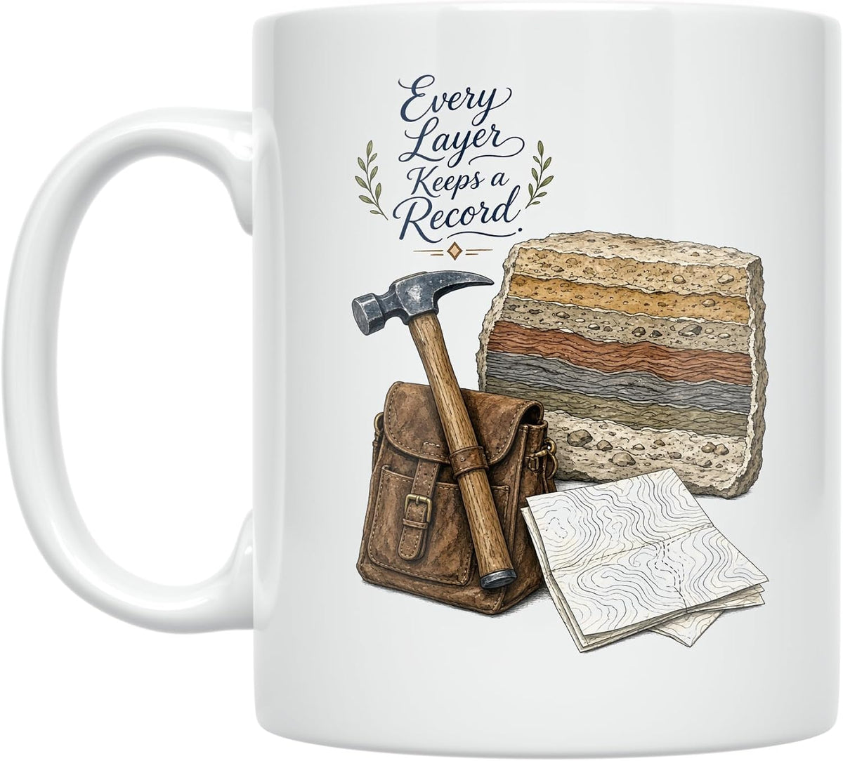 Geologist Mug - Every Layer Keeps A Record - Ceramic Ceramic Mug