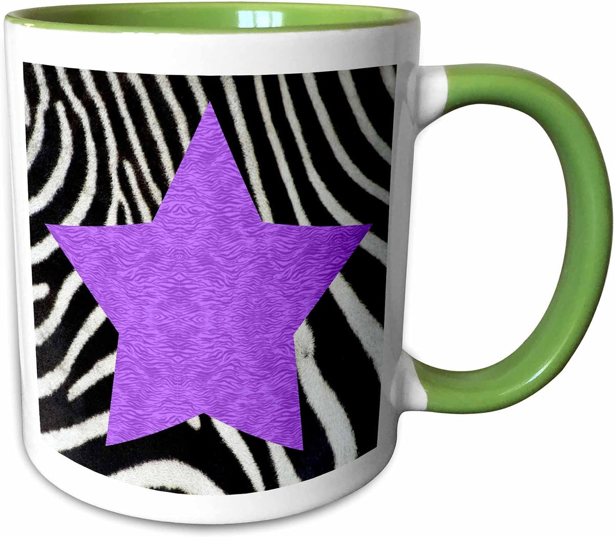 Punk Rockabilly Zebra Animal Stripe Purple Ceramic Mug