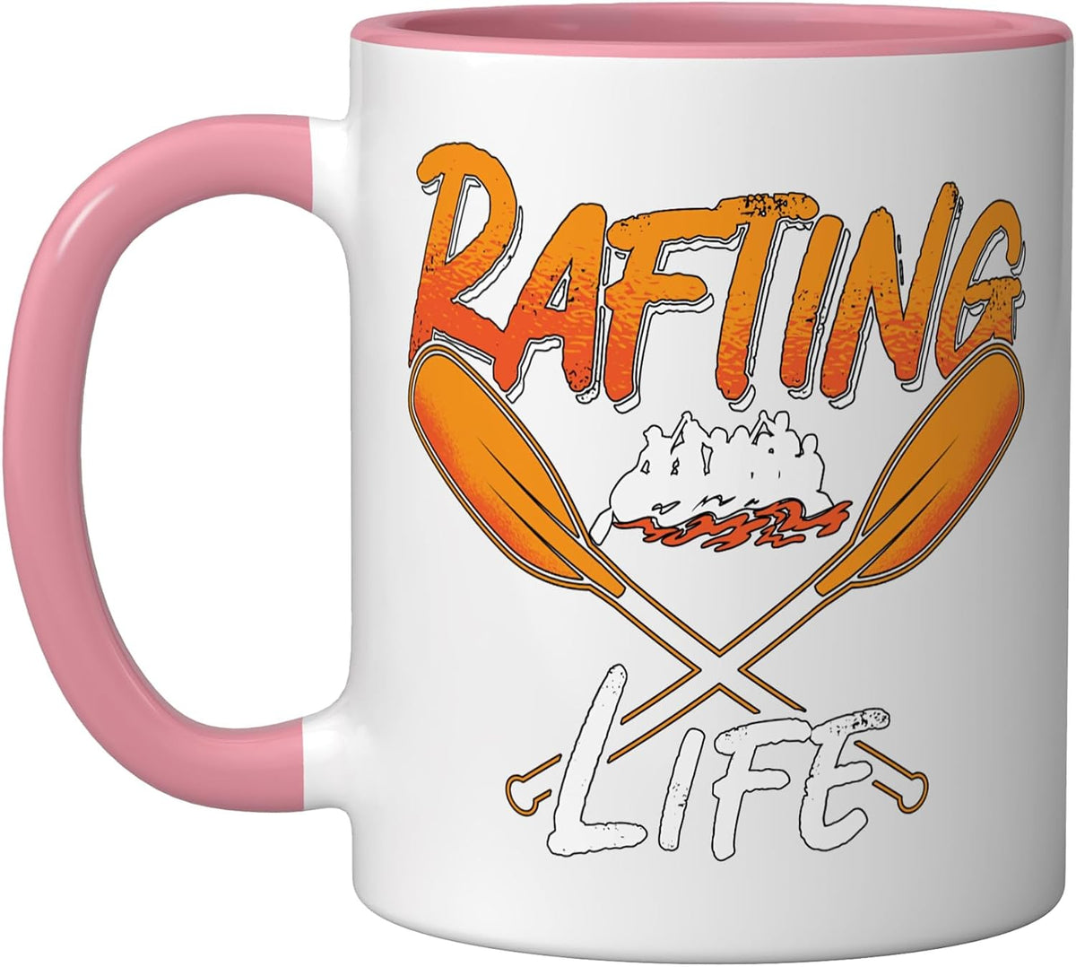 Rafting Life Water Sports River Paddle Canoe Kayaker Ceramic Mug