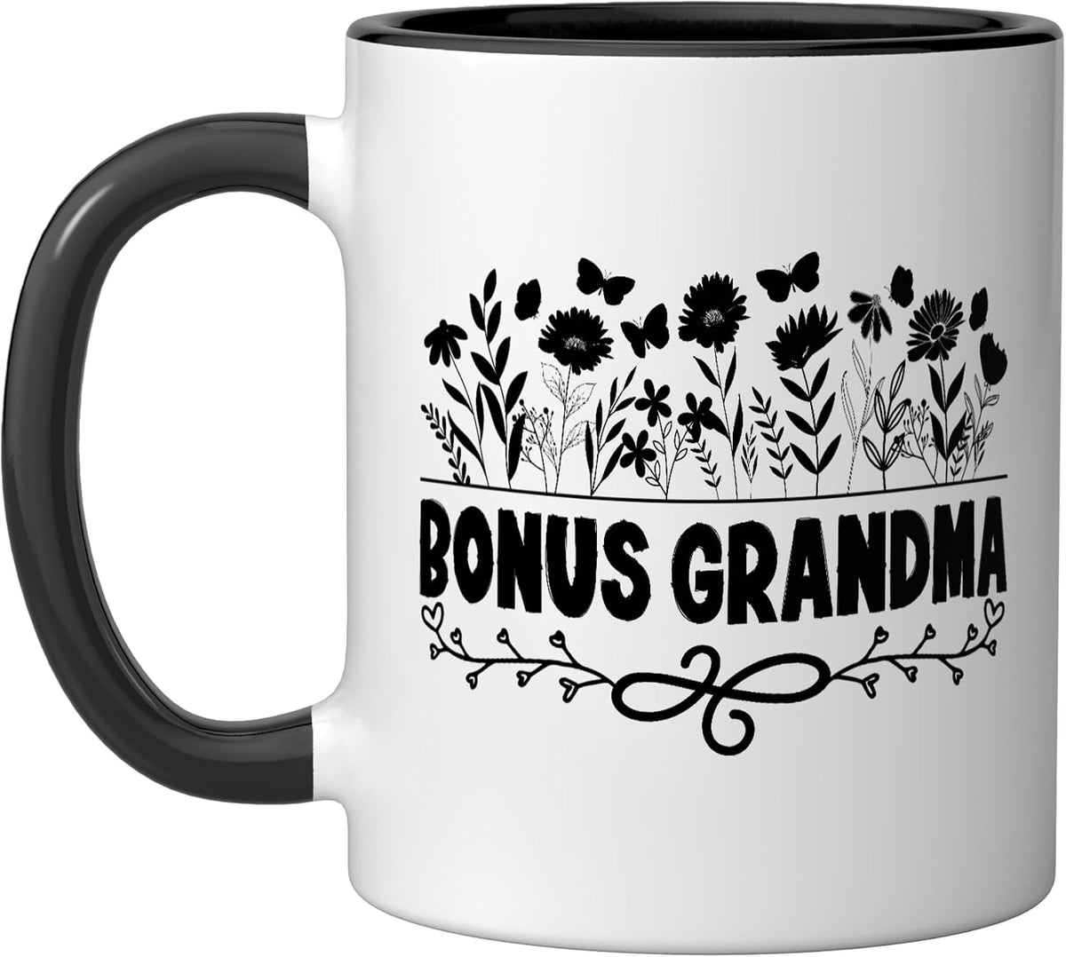 Bonus Grandma Flowers Step Grandma Bonus Grandmother Ceramic Mug