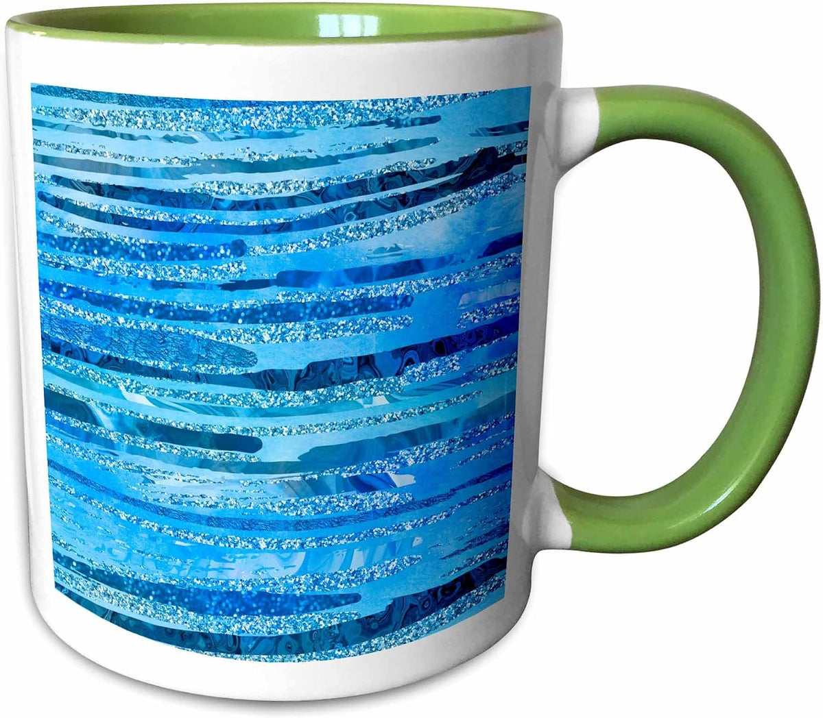 Glittering & Shiny Stripes In All Shades Ceramic Mug