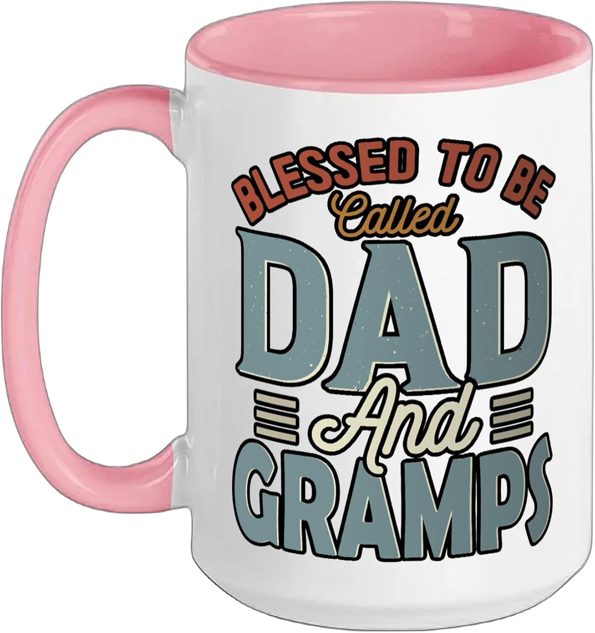 Blessed To Be Called Dad And Gramps Retro Fathers Day Ceramic Mug