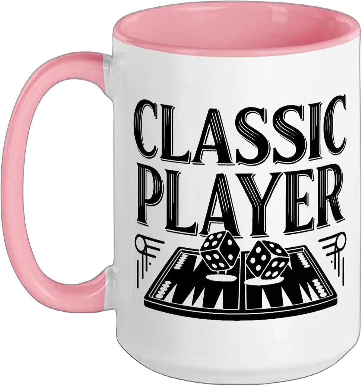 Backgammon Player Who Grew Up Vintage Classic Board Game Ceramic Mug