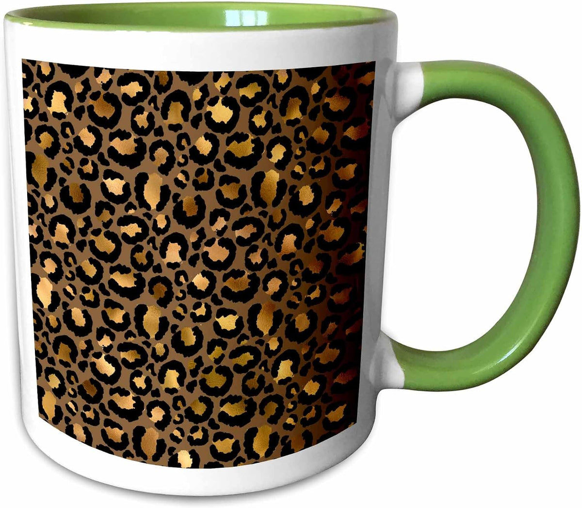 Trendy Girly Shiny Metal Chic Gold & Black Ceramic Mug