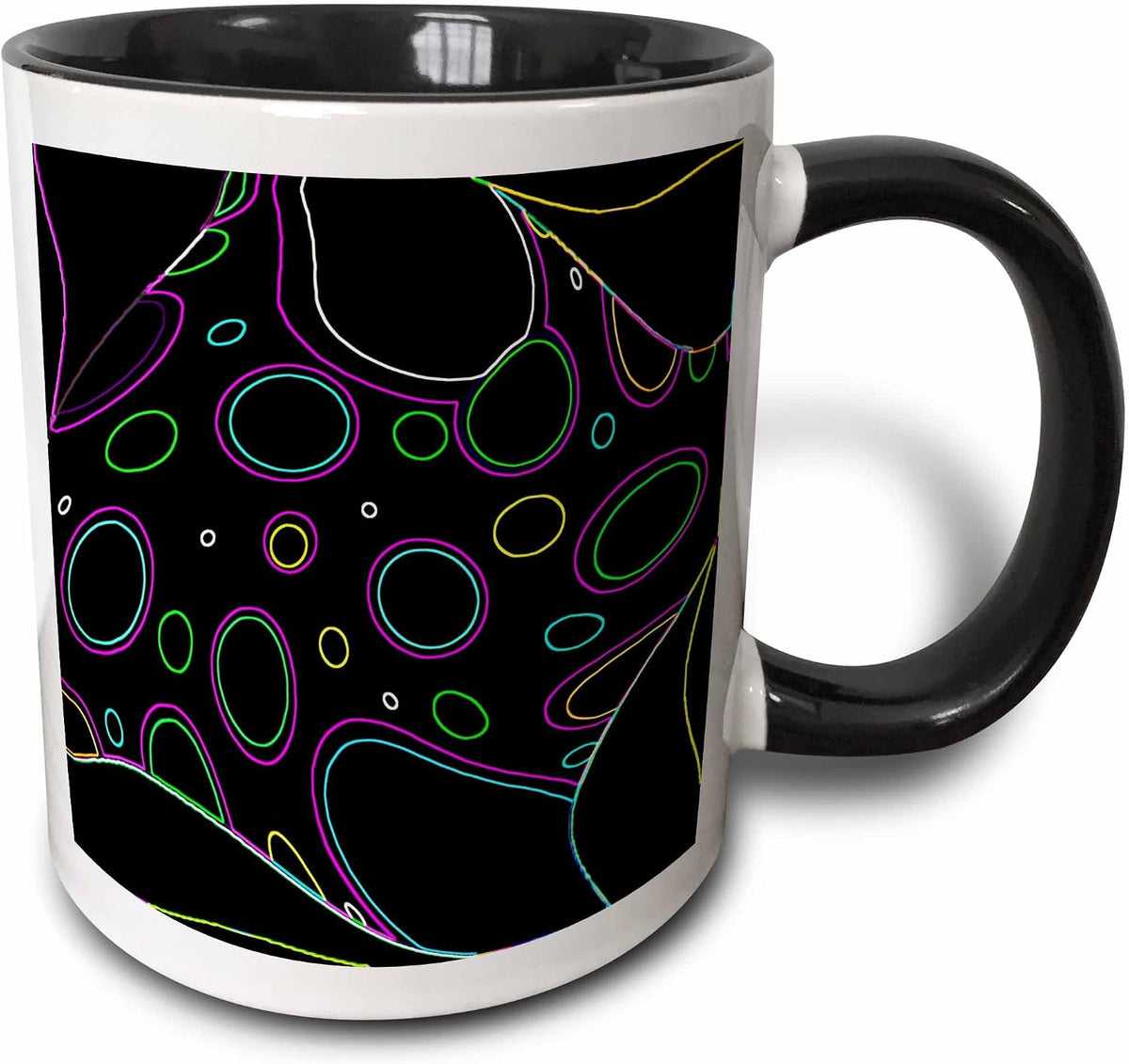 Groovy & Colorful Rings In Bright Colors Ceramic Mug