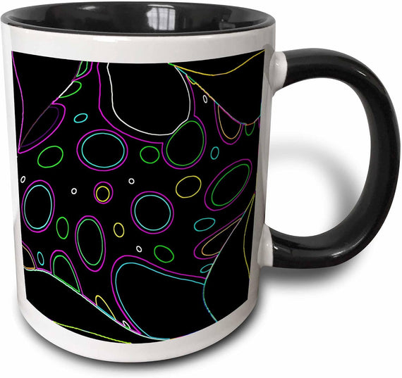 Groovy & Colorful Rings In Bright Colors Ceramic Mug
