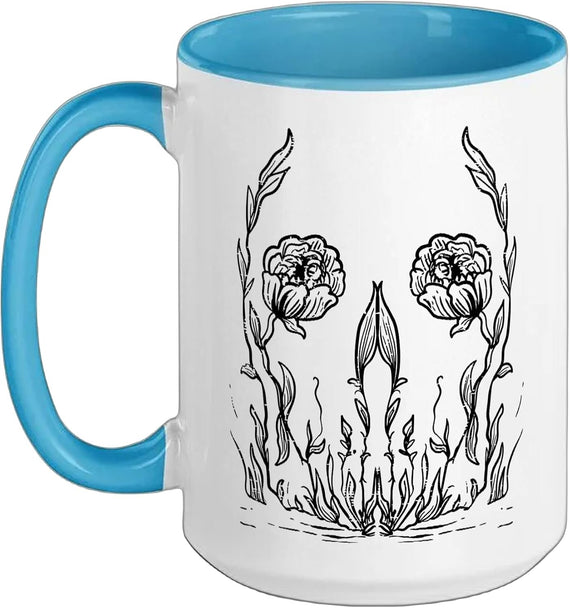 Flower Sugar Skull Calavera Dia De Los Muertos Halloween Ceramic Mug