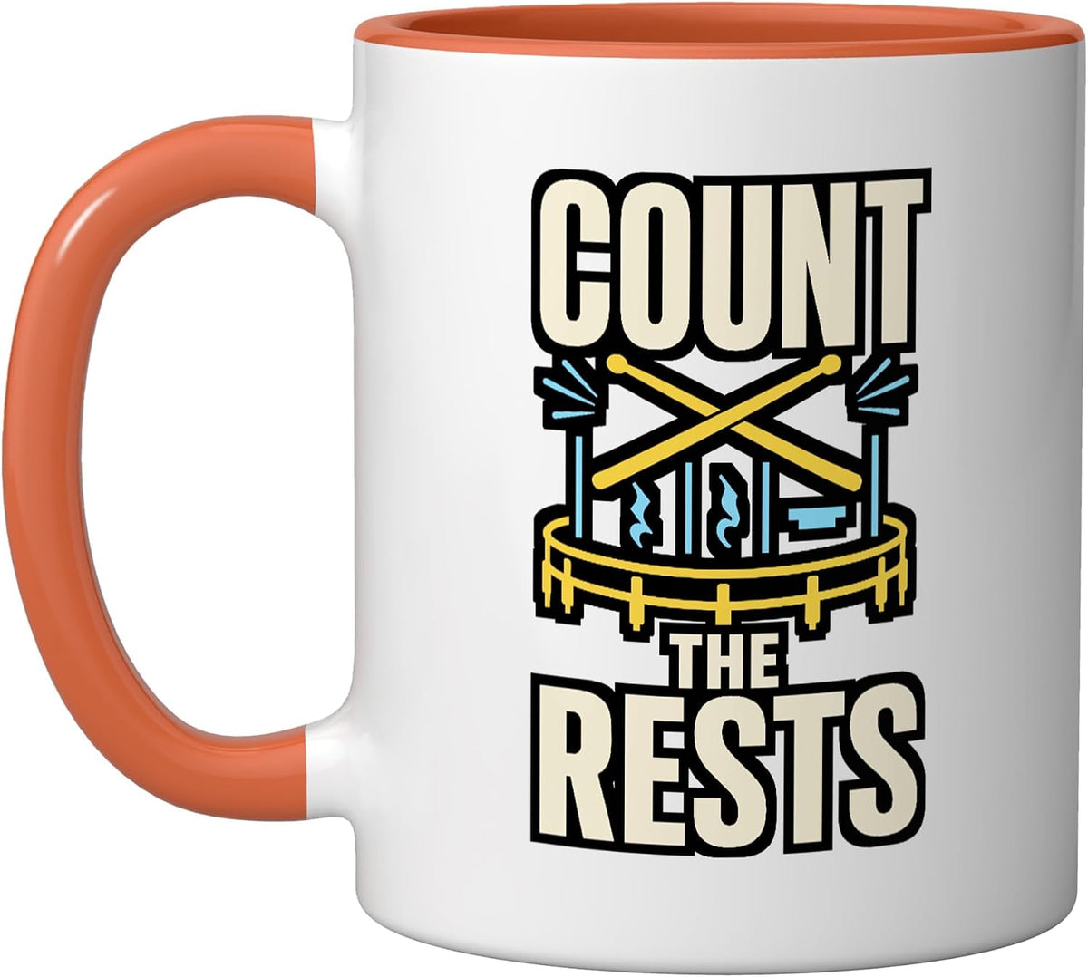 Count The Rests Drummer Drumming Ceramic Mug
