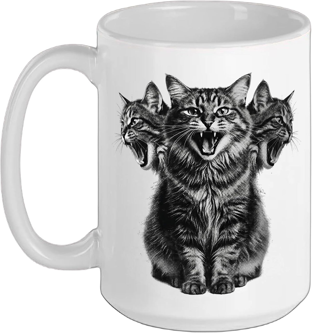 Cat Spooky Scary Halloween Cerberus Goth Horror Ceramic Mug