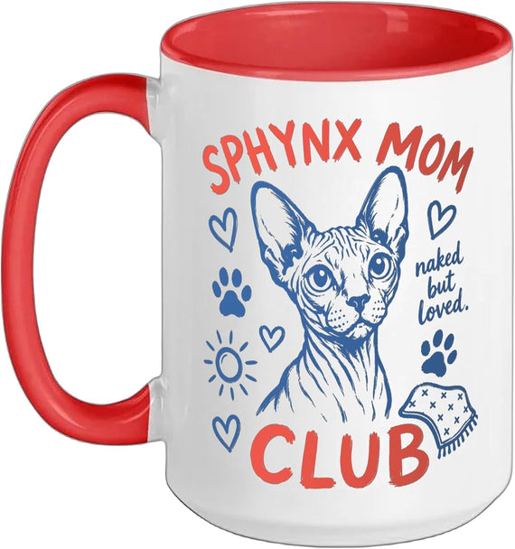 Sphynx Mom Club Cat Lover Christmas Ceramic Mug