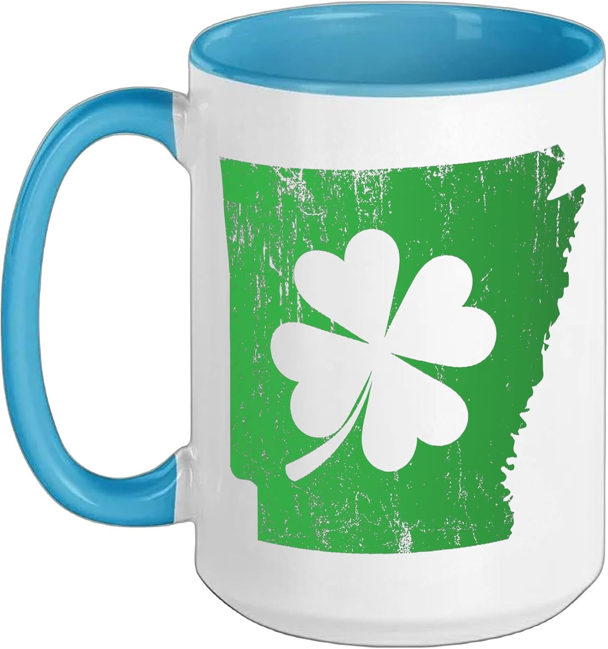 Arkansas Ar Shamrock Happy Go Lucky St. Patrick’S Day Ceramic Mug