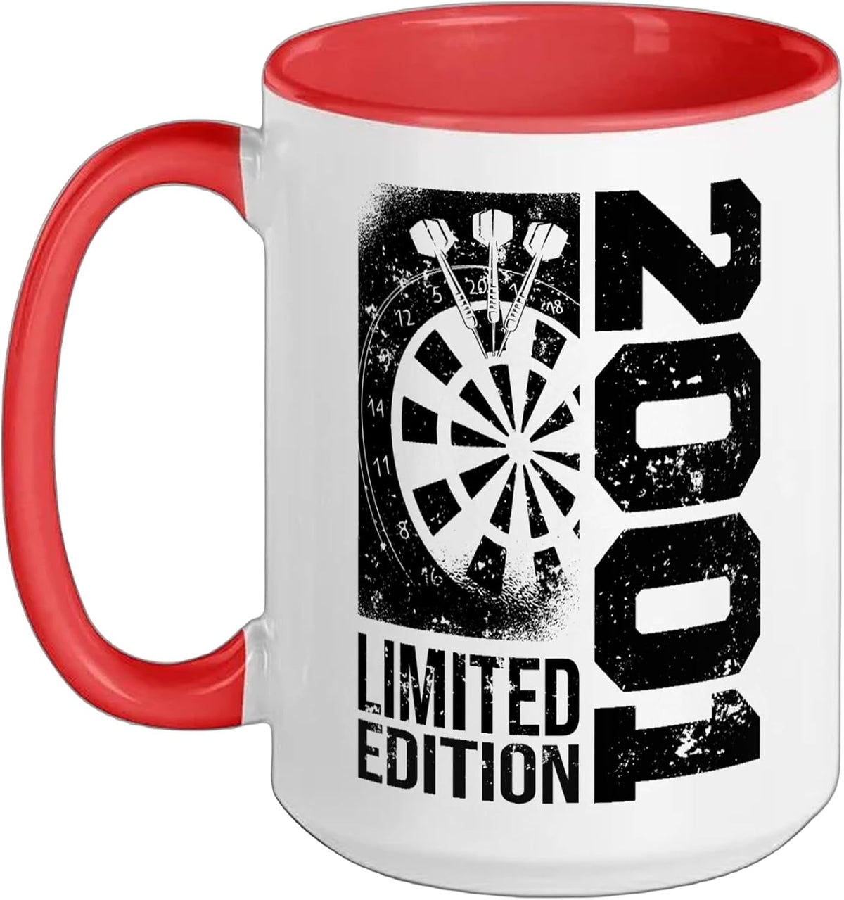 Dart-Player Vintage 2001 Birthday Dart-Game Dartboard Ceramic Mug