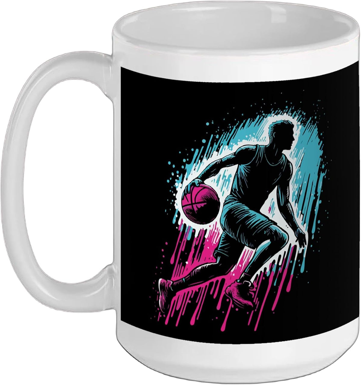 Basketball Player Drip Ceramic Mug