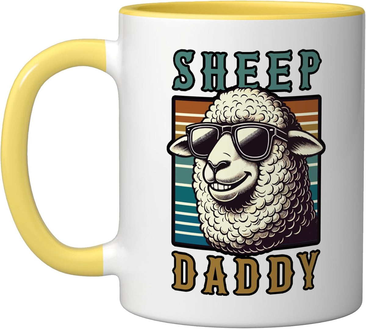 Sheep Daddy Cool Sheep Farmer Funny Fathers Day Ceramic Mug