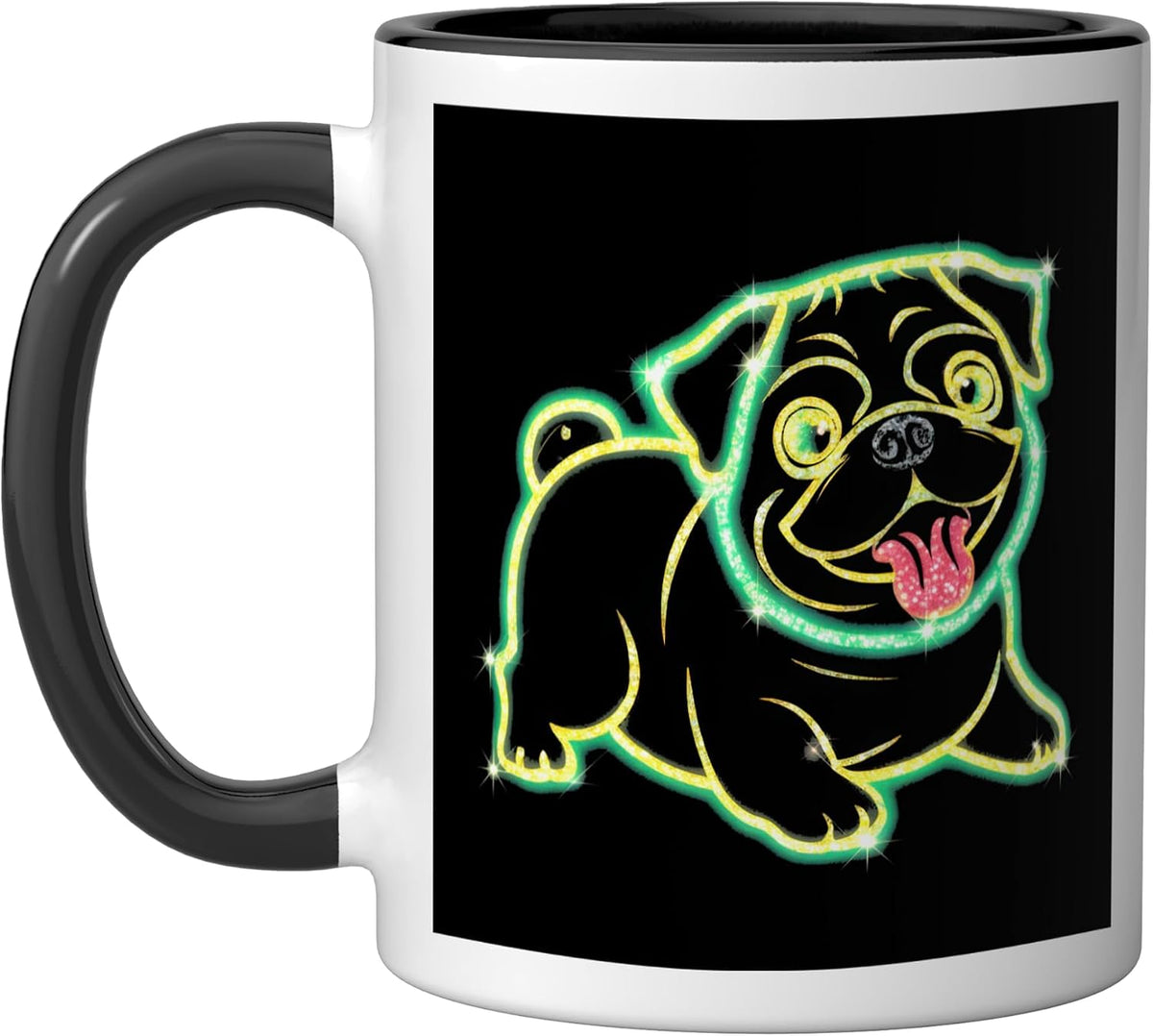 Pug With Strong Colors For Dog Owner Ceramic Mug