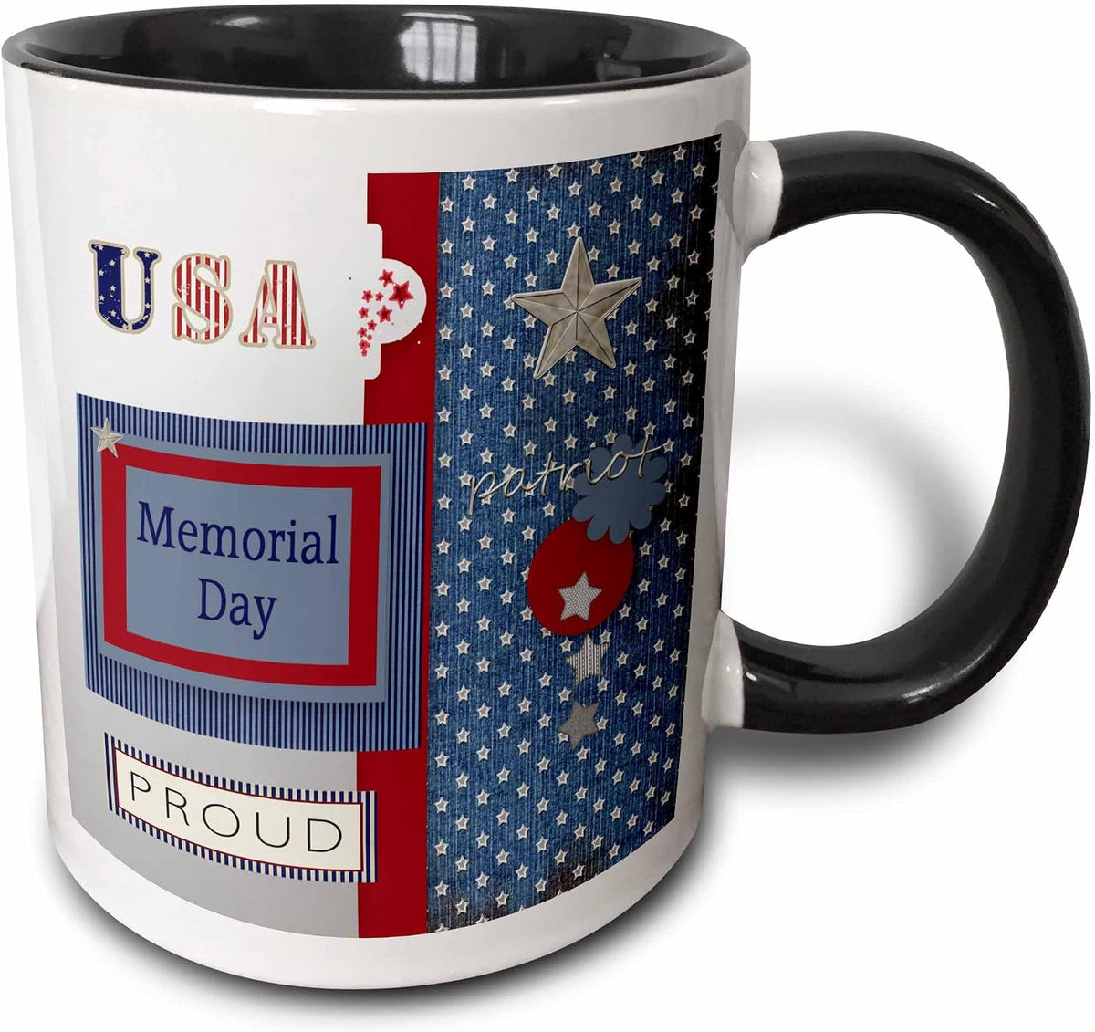Usa Memorial Day Proud Patriot Collage Ceramic Mug