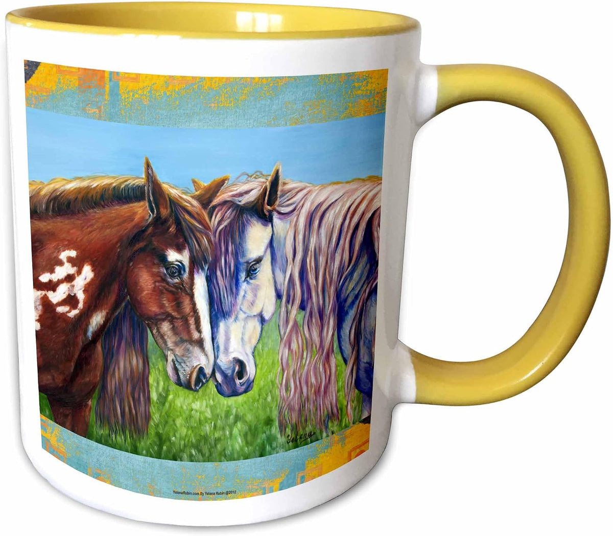 Two Horses With Wild Heart Ceramic Mug