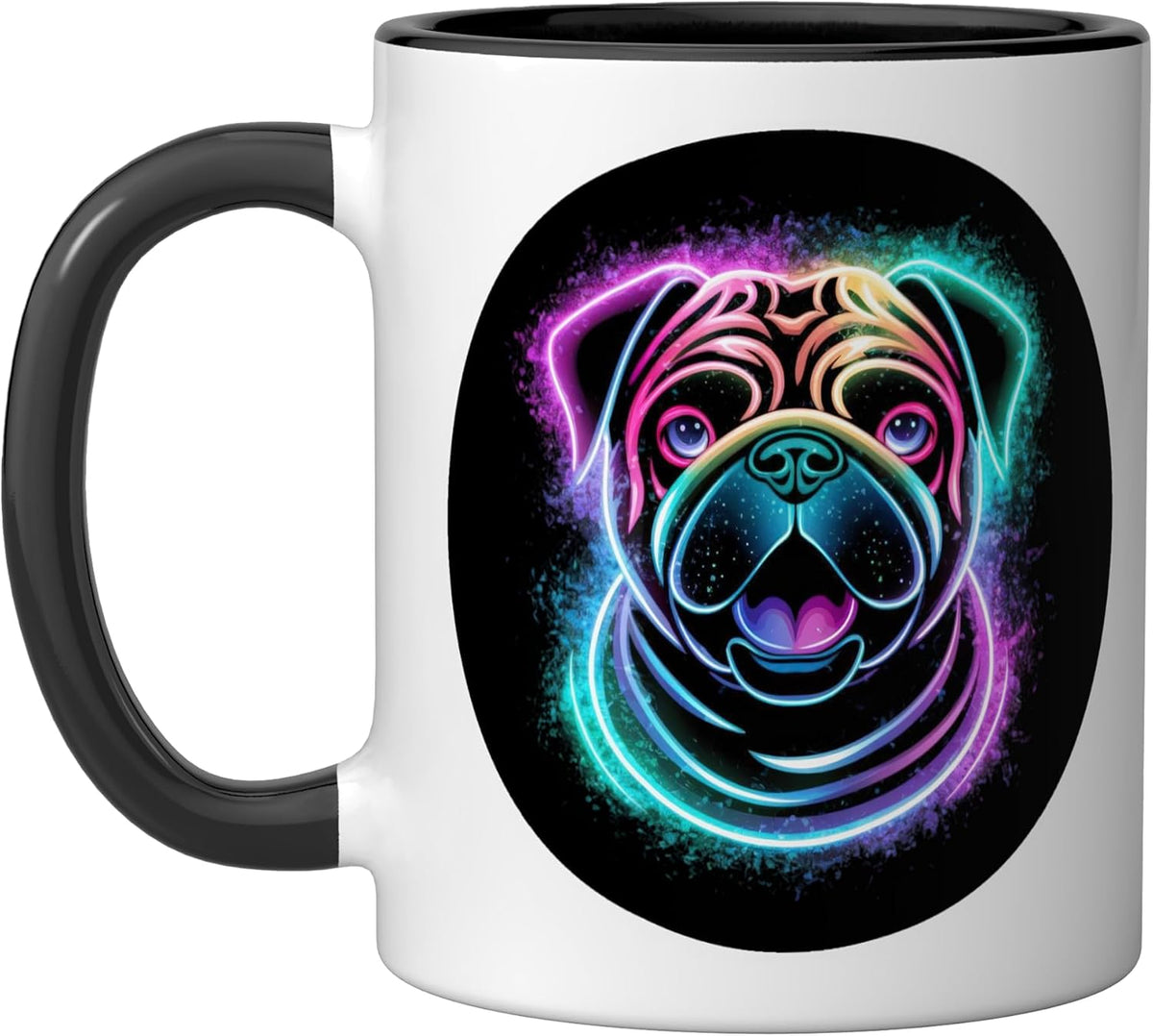 Pug With Strong Colors For Dog Owner Ceramic Mug