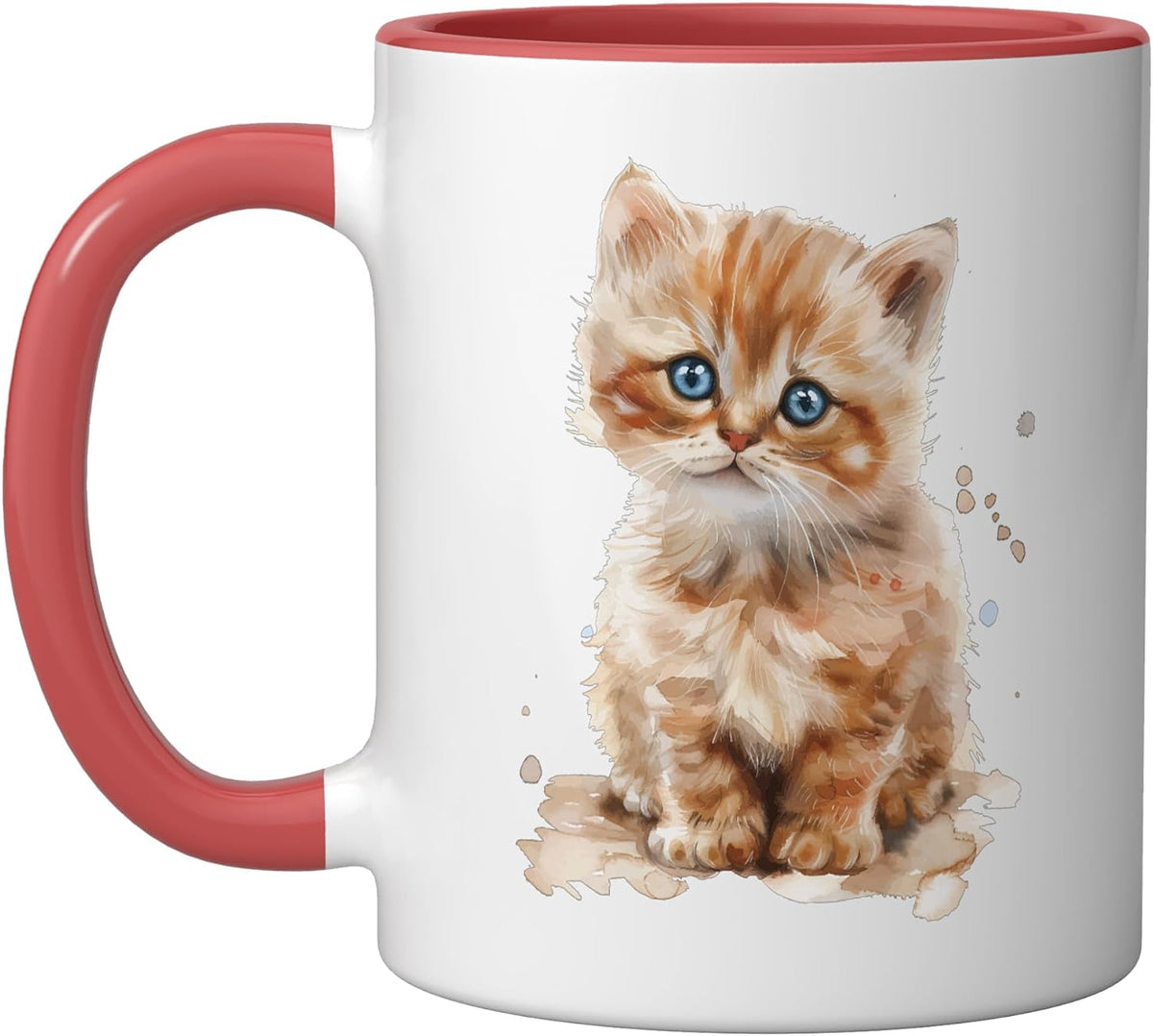 Watercolor Cat Baby Ceramic Mug