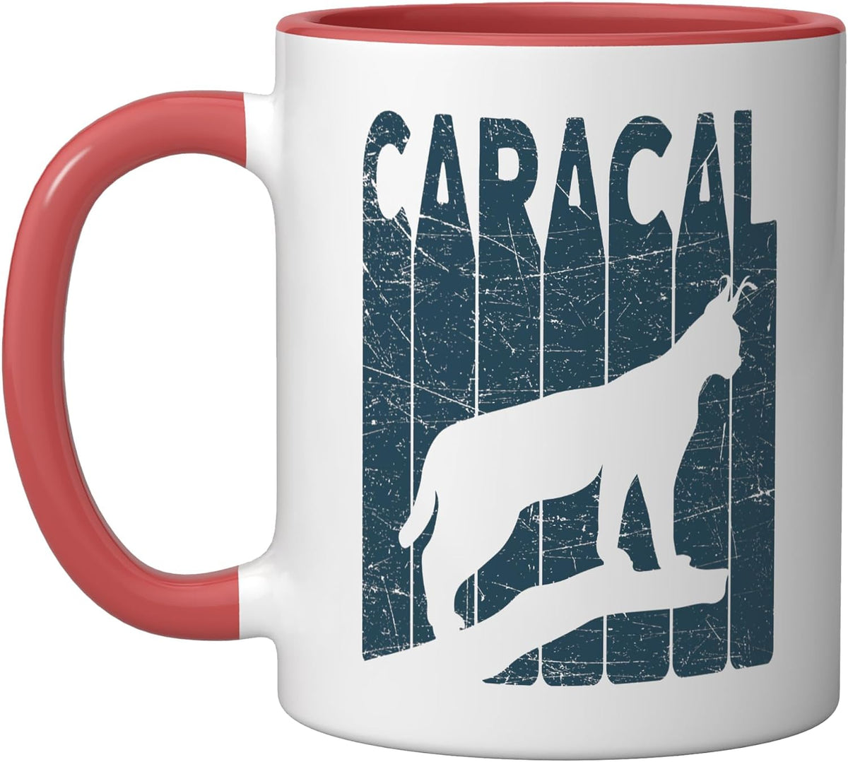 Caracal Vintage Caracal Cat Retro Wild Cat Zoology Ceramic Mug