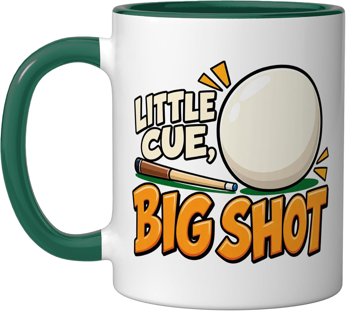 Billiards For Kids: Little Cue, Big Shot Ceramic Mug