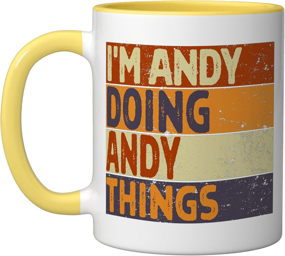 Retro I'm Andy Doing Andy Things Funny Birthday Joke Ceramic Mug