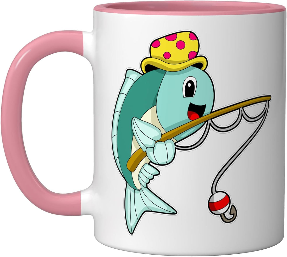 Fish Angler Fishing Rod Fishing Ceramic Mug