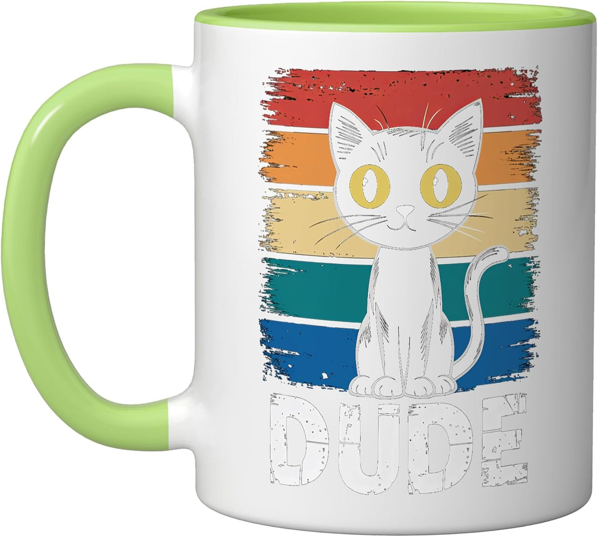 Cat Dude Cat Lovers Pet Catmom & Catdad Vintage Ceramic Mug