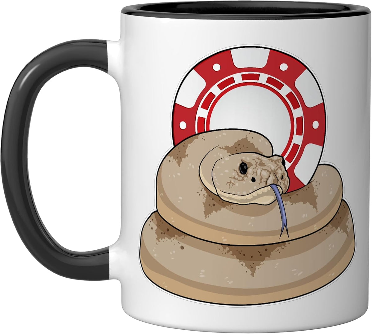 Snake Poker Chips Card Game Ceramic Mug