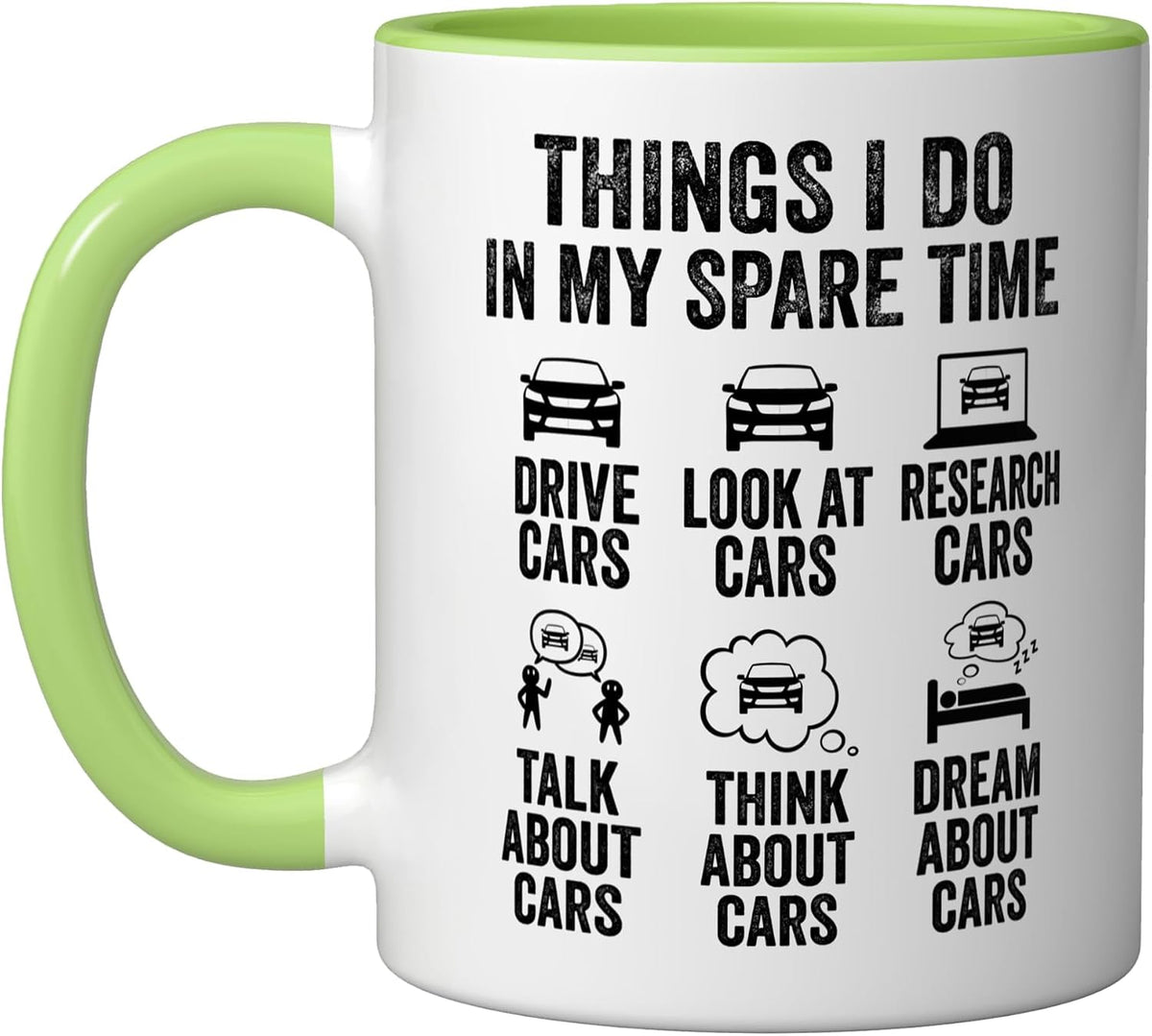 Things I Do In My Spare Time Funny Car Guy Mechanic Garage Ceramic Mug