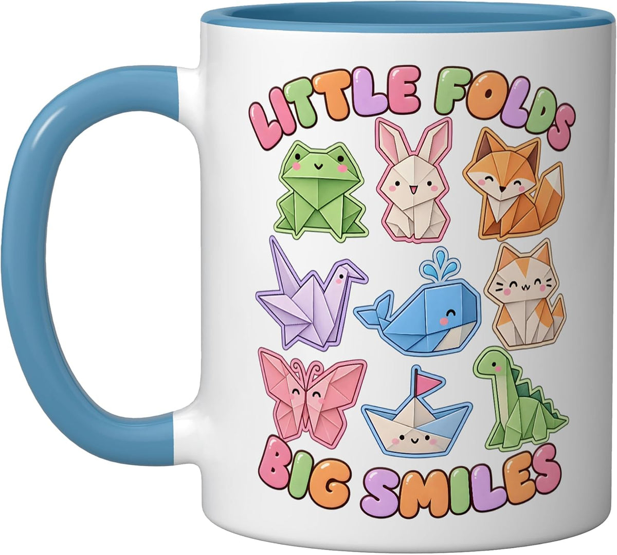 Cute Origami Animals Little Folds Big Smiles Ceramic Mug