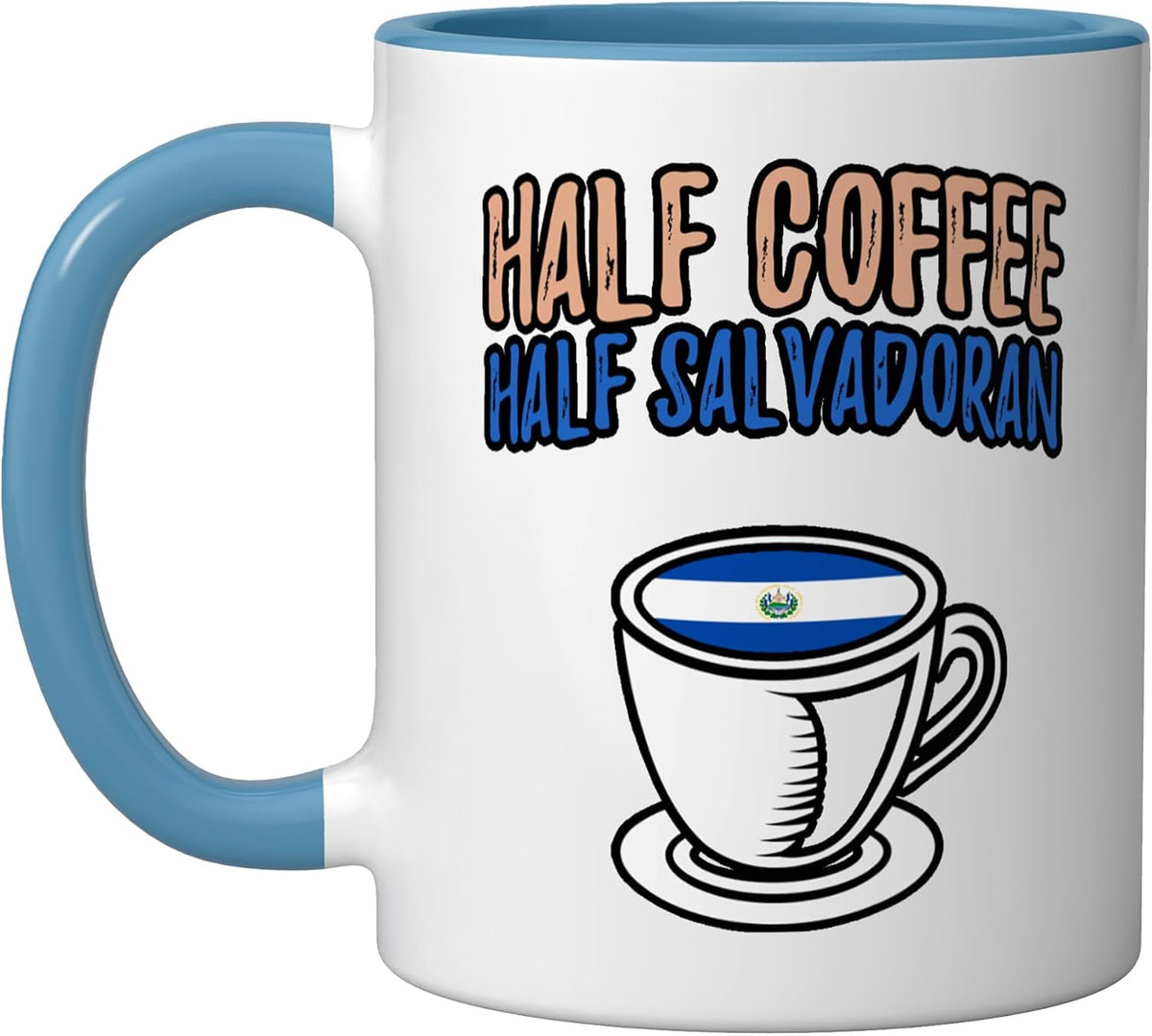 Half Coffee Half Salvadoran Ceramic Mug
