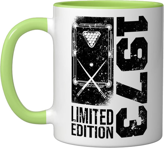 Billiards Snooker-Gamer Vintage 1973 Birthday Ceramic Mug