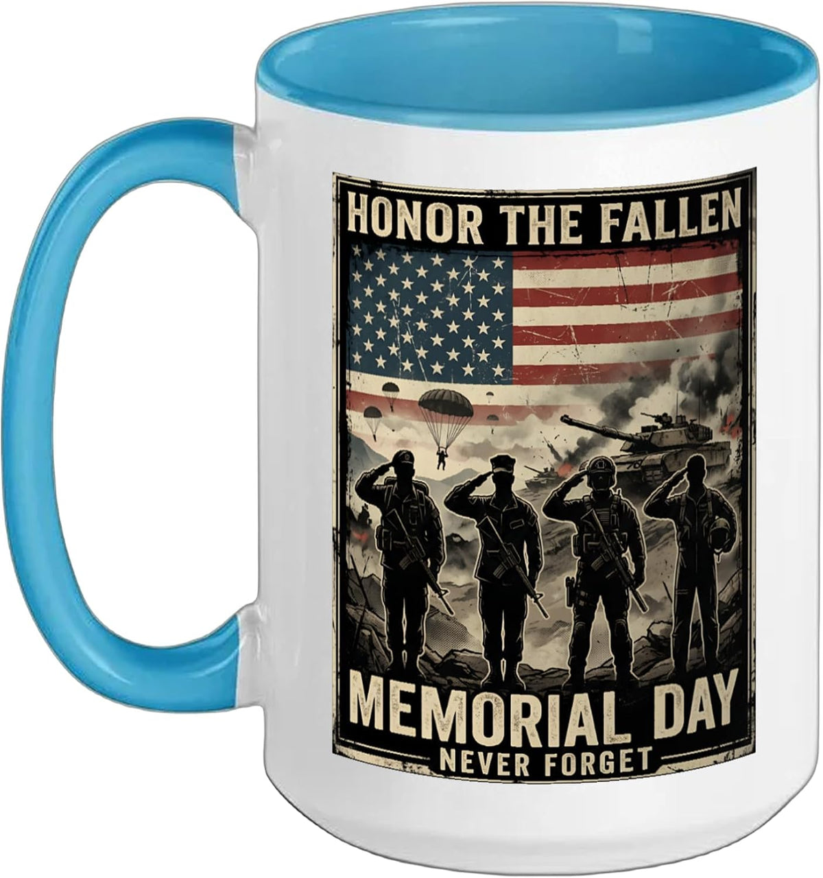 Patriotic Memorial Day Honor The Fallen Military Tribute Ceramic Mug